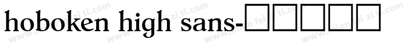 hoboken high sans字体转换